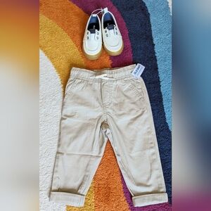 NWT Shoes(5T) & Pants(12-18m)